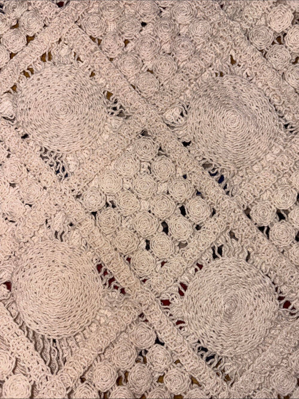 Andrea Iyamah Knit Crochet Dress in Cream - Picture 7 of 8